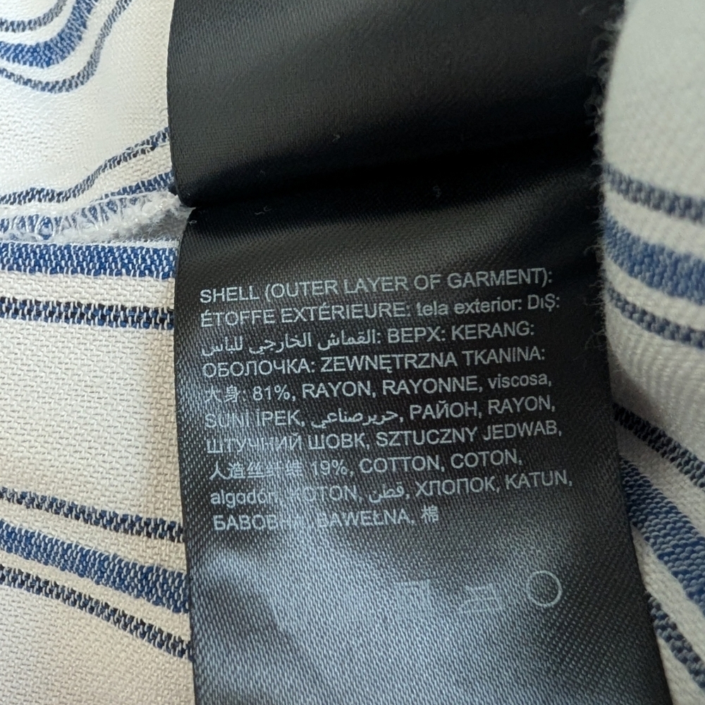 BEBE Blue & White Striped Romper Shorts Size 14 - Picture 11 of 14